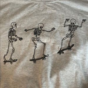Long sleeve skeleton T-shirt